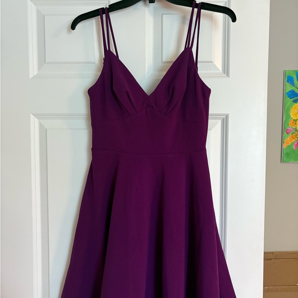 City Studio Deep Purple Mini Dress